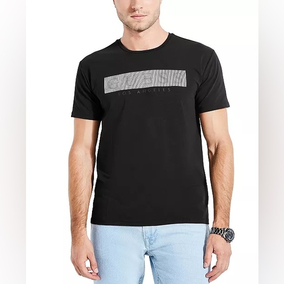Guess Men’s Super Slim Fit Barcode Mystery Logo Tee Size Small - Picture 13 of 16